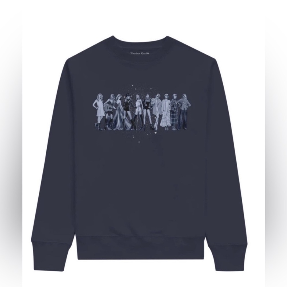 Taylor Swift Eras Tour Midnights Navy Crewneck Sweatshirt Medium